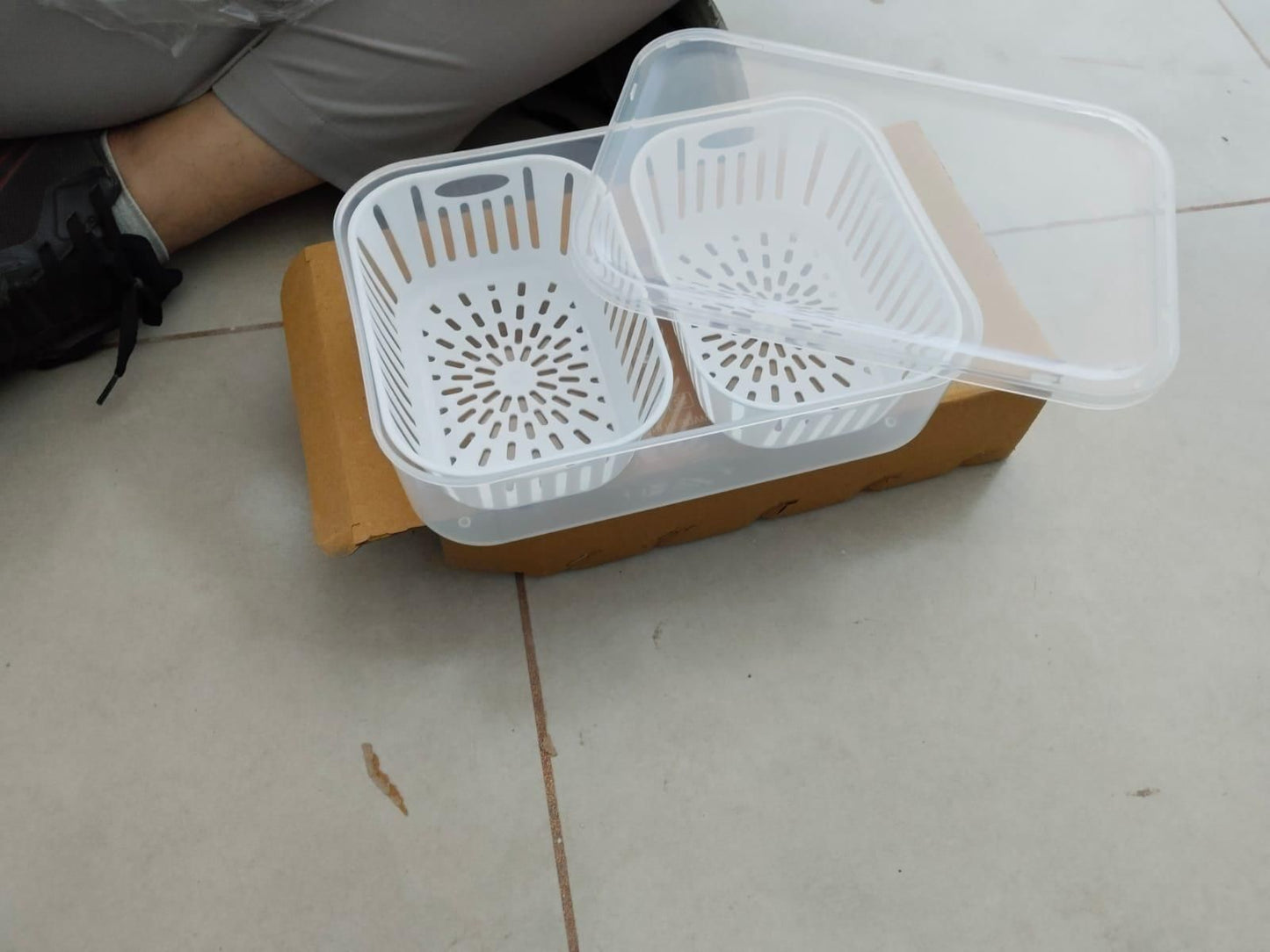 2 in 1 Multi Storage Boxes Freezer Storage Containers